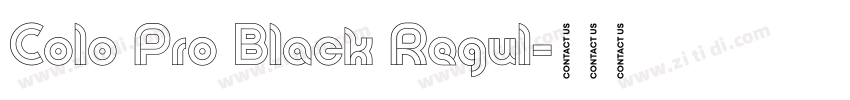 Colo Pro Black Regul字体转换